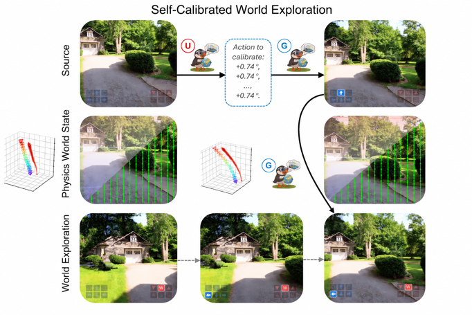 Puffin-World self-calibrated world exploration results